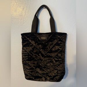 Victoria's Secret Black Velvet Tote Bag
